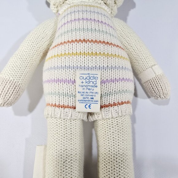 Cuddle and Kind Avery Lamb 13" Knit Plush Doll Stuffed Animal Handmade Knit - Picture 3 of 4